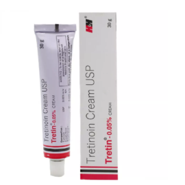 Tretinoin Cream 0.05%, for Acne, Pimples & Anti Aging (Original Brand)
